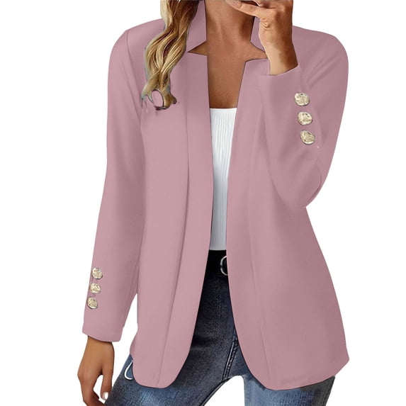 YWMJI Business Casual Blazers for Women Long Sleeve Suit Jacket Plus Size Open Front Work Office Suit Jacket Lightweight Dressy Casual Lapel Layering Cardigans Basic Blazers Pk2 4Xl