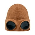 thumbnail image 1 of YWMJI Unisex Goggles Thick Knitted Beanie Soft Cozy Plush Lined Brimmed Ski Caps Windproof Fasion Cuffed Beanies Watch Hat Cozy Soft Thick Thermal Stretch Snug Fit Outdoor Activities Coffee One Size, 1 of 4