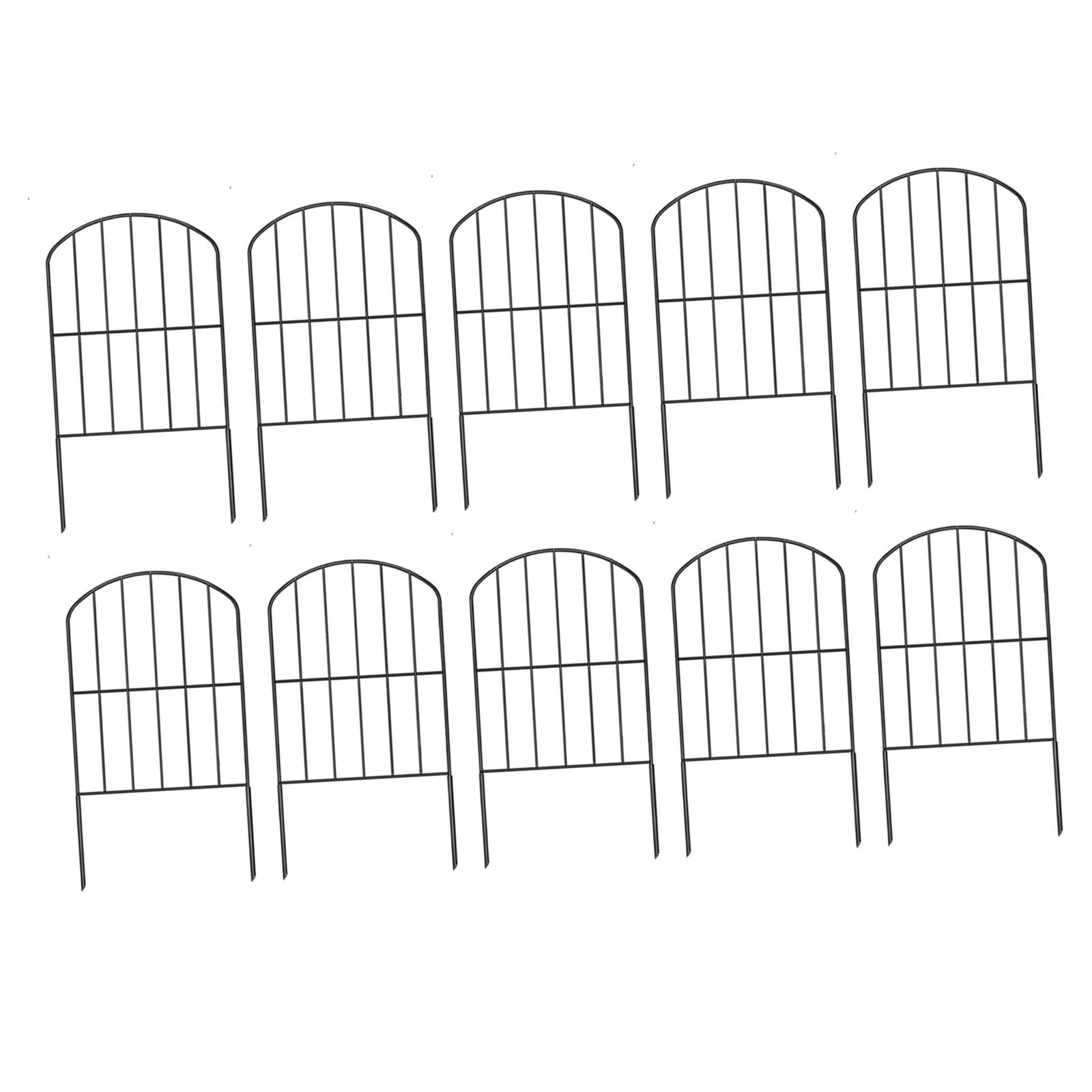 YWMJZEU 10Pcs Iron Garden Fence Borders Simple Assembly Decorative Multipurpose for Yard