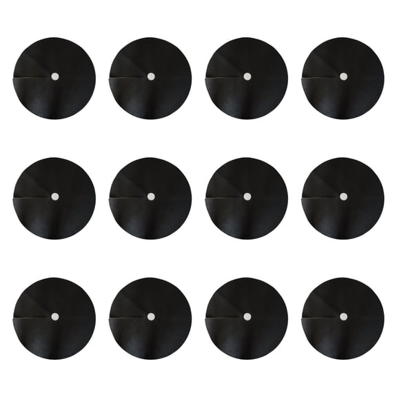 YWMJZEU 12 Pieces Tree Mulch Ring Tree Guards Round Root Protection Black Root Protector Diameter 32 cm