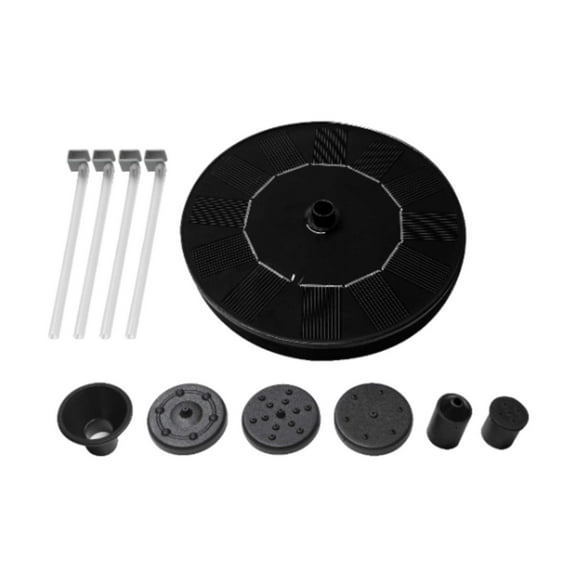 YWMJZEU 1W Solar Bird Bath Fountain Pump with 6 Different Nozzle Water Cycle Solar Water