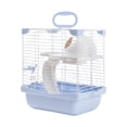 thumbnail image 1 of YWMJZEU 2 Layers Hamster Habitats Cage for Mouse Rat Detachable Bottom Tray Multipurpose Blue, 1 of 9