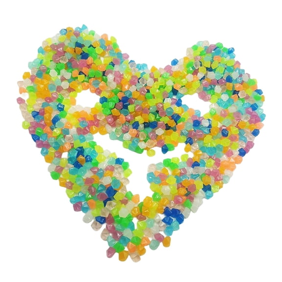 YWMJZEU 300x Colorful Luminous Cobblestones Fillers for Backyard Driveway Walkway