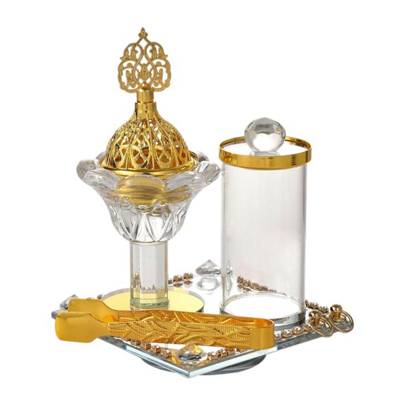 YWMJZEU Arabian Incense Burner Gold Incense Holder Decorative Home Decor with Clip Party