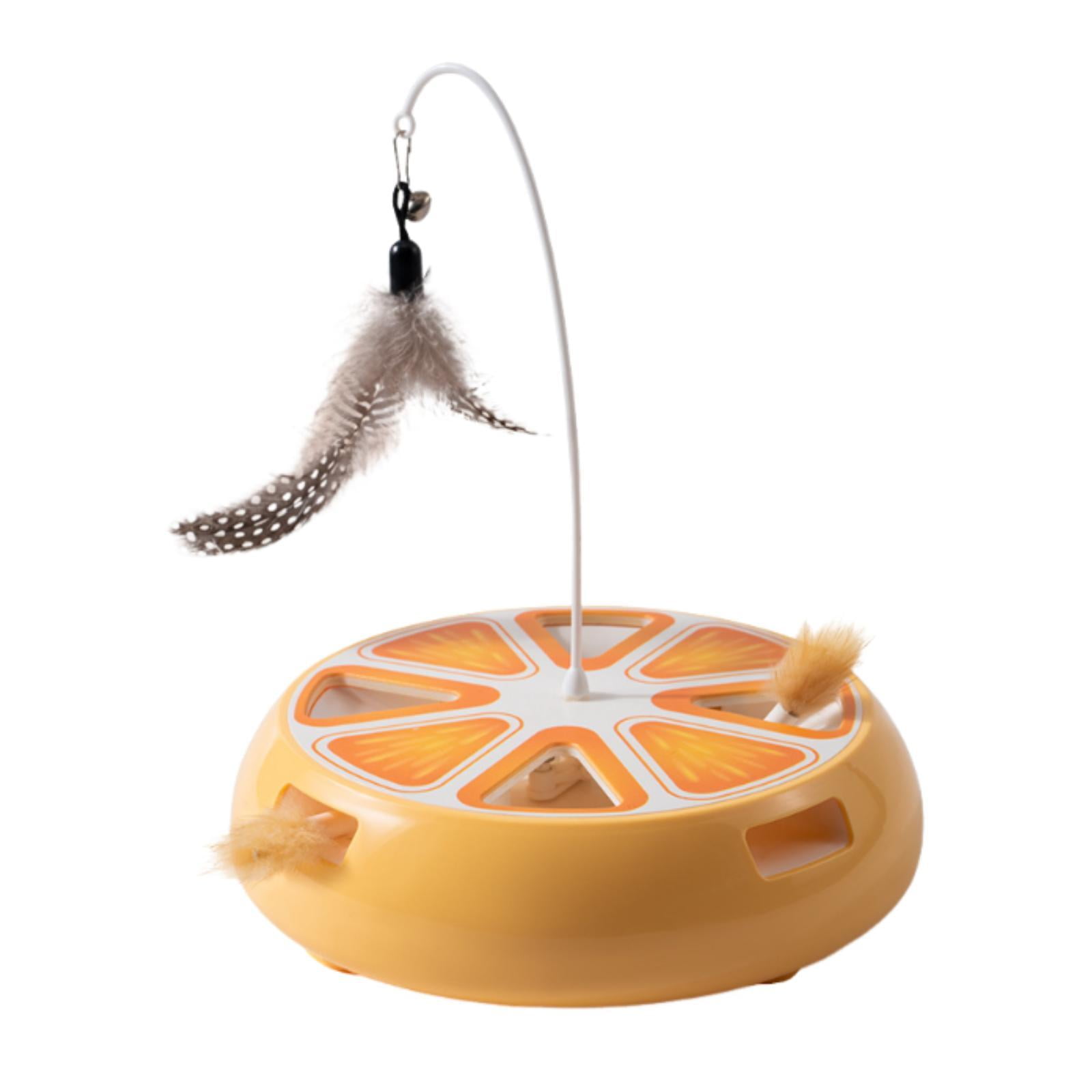 YWMJZEU Automatic Teaser Interactive Cat Toy Interaction Pet Supplies Playing Electronic Yellow