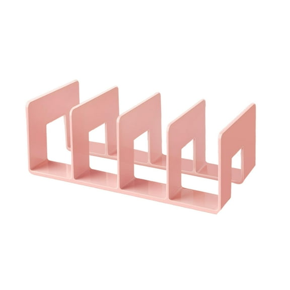 YWMJZEU Bags Display Rack File Display Shelf Dividers Closet for Table Bookcase Home Set pink