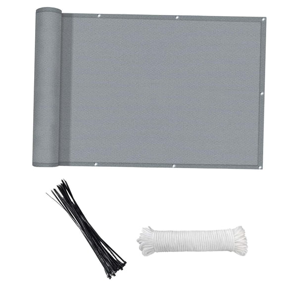 YWMJZEU Balcony Privacy Screen Cover Weatherproof Windscreen for Pool Gray