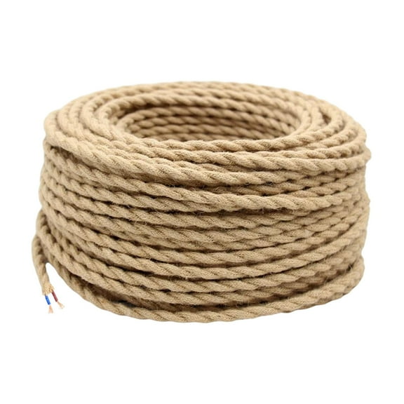 YWMJZEU Braided Electrical Wire Twisted Braided Line 5M Antique Retro Hanging Light Cord