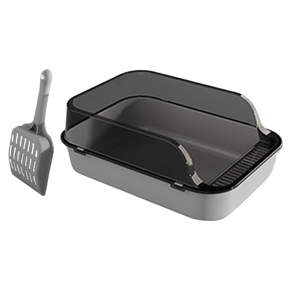 YWMJZEU Cat Litter Box Toilet Travel Large Cat Litter Container Kitten Litter Pan Kitten Gray