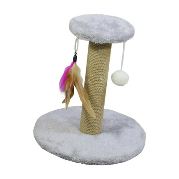 YWMJZEU Cat Scratching Post Cat Scratcher Scratch Post Interactive Toy Cat Gift Climbing Round Gray