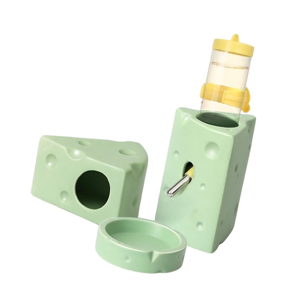 YWMJZEU Ceramic Hamster Habitat Cute Decoration for Squirrels Chipmunk Small Animals Green L