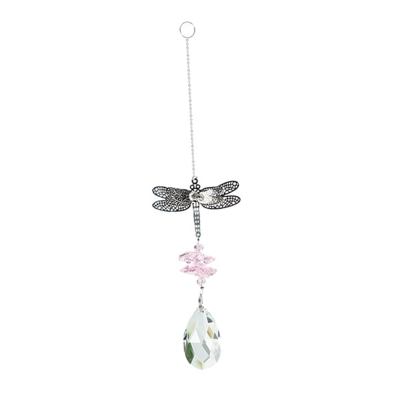 YWMJZEU Chakra Crystal Chandelier Crystal Ball Prisms Pendant Rainbow Maker Window Hanging Ornament Home Wedding Decor Pink