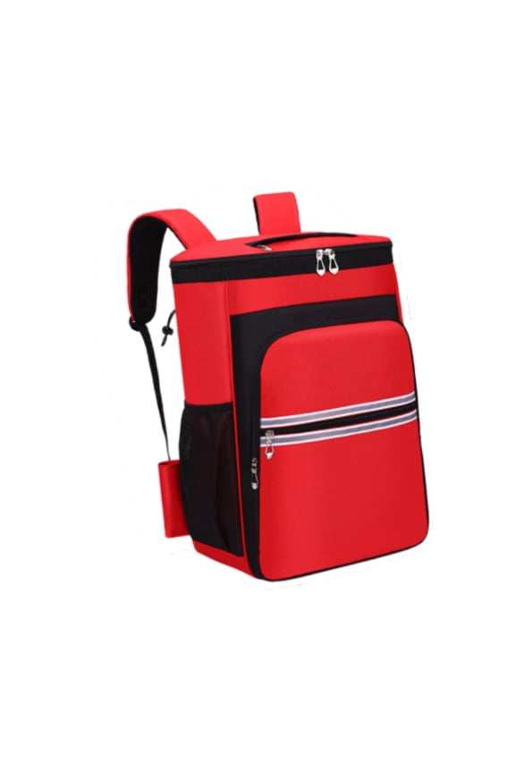 Cleaning Storage Backpack Cleaning Supplies Bag Water Resistant Reflective Strap Red