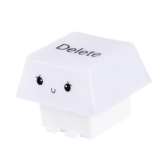 YWMJZEU Cute Night Light Funny Creative Deletes Keycap Lamp for Table Decor Entryway White