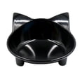 thumbnail image 1 of YWMJZEU Cute Pet Cat Ears Shaped Food Water Bowl Non slip Food Storage Feeding Wide Bowl Black, 1 of 6