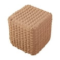 thumbnail image 1 of YWMJZEU Elastic Ottoman Cover Ottoman Protector Square Removable Comfortable Soft Living New Light Coffee, 1 of 8