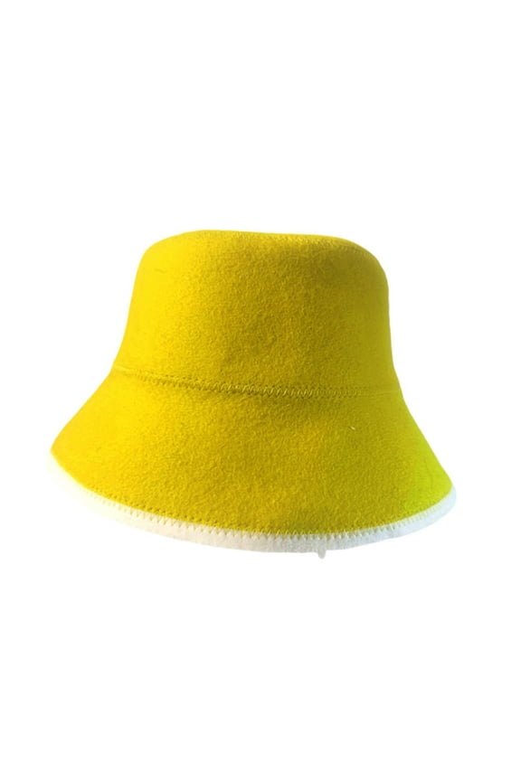 Felt Cloth Sauna Hat Fishman Hat Anti Heat Bath Accessories Russian Bath Hat for Yellow