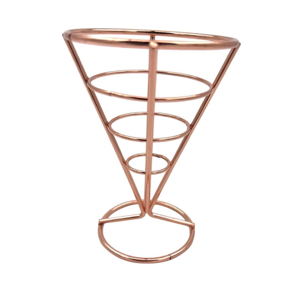 YWMJZEU French Fries Stand Fashion Fried Food Basket for Picnic Kitchen Food Serving Gold