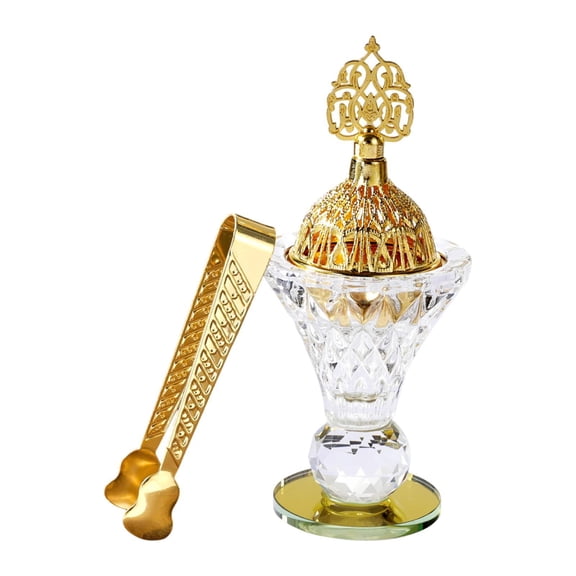 YWMJZEU Glass Incense Burner Set Arabian Incense Holder Middle Eastern Holiday Gift with