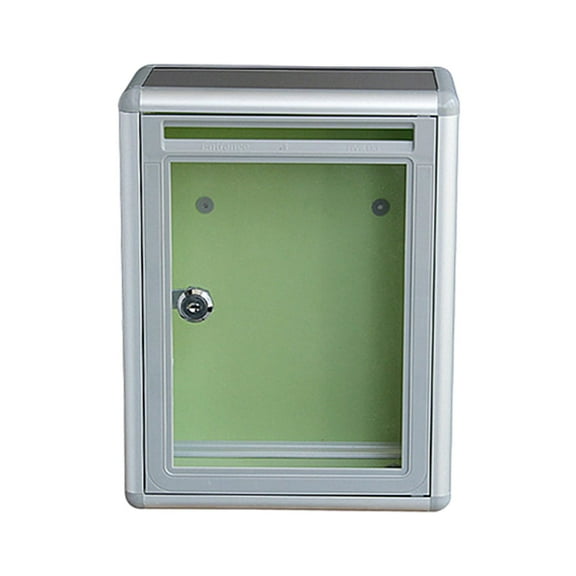 YWMJZEU Lockable Wall Mount Mailbox Letterbox Multi Functional Post Box Letter Magazines Front Access