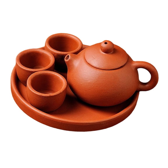 YWMJZEU Mini Zisha Teapot Chinese Tea Pot with 3 Cups Teaware Gift Handmade for Teahouse 30ml Teapot