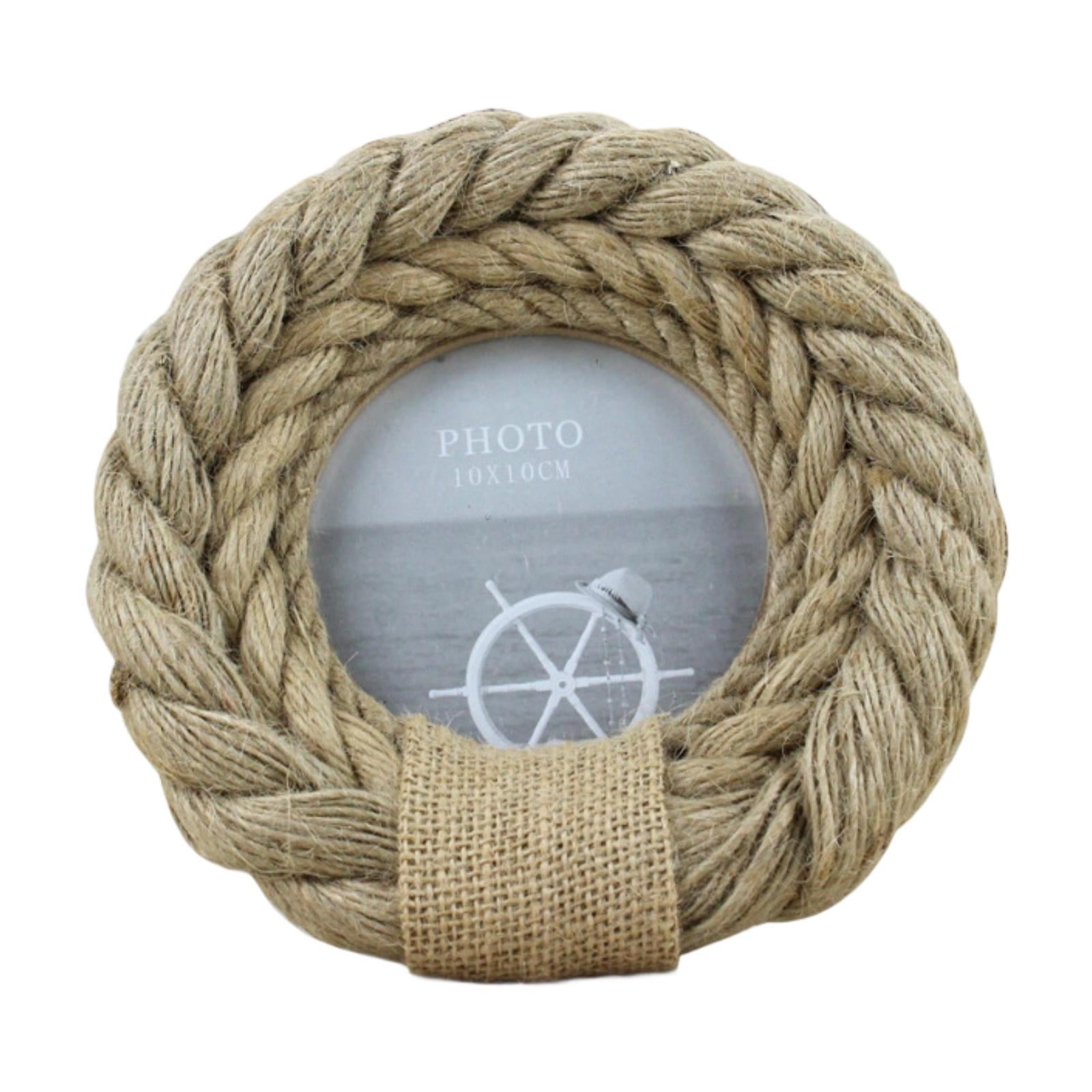 YWMJZEU Photo Frame Wood Unique Rope Picture Frame for Apartment ...