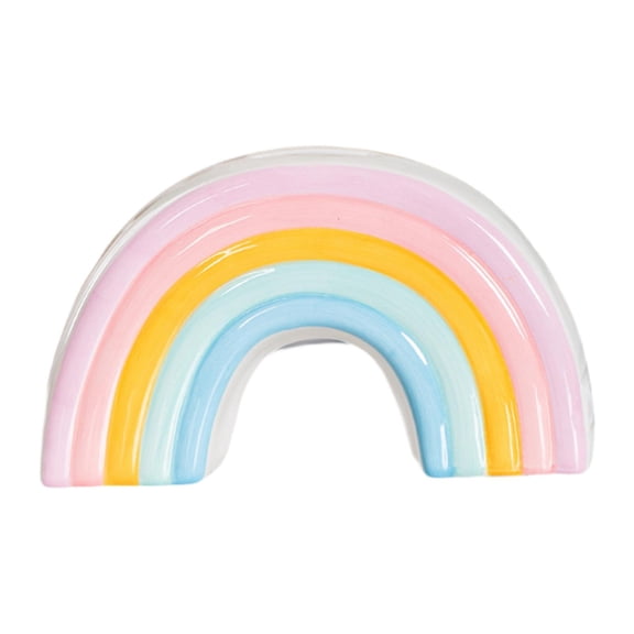 YWMJZEU Rainbow Money Bank Storage Girl Cute Desktop Decor Ceramic Birthday Gift Rainbow