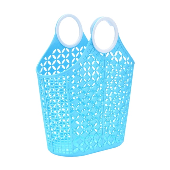 YWMJZEU Shower Basket Bath Basket with Handles Box and Drain Holes Drainage Tote for Gym Blue