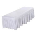 thumbnail image 1 of YWMJZEU Spa Massage Table Cover Sheet with Bedskirts Beauty Bed Skirt White 75x28" as described, 1 of 9