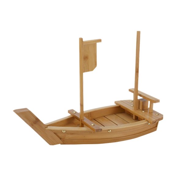 YWMJZEU Sushi Boat Plate Japanese Sushi Dish Artwork Boat Food Container Bamboo Serving