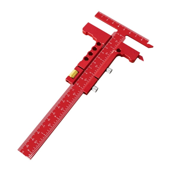 YWMJZEU T Shaped Woodworking Scriber DIY Carpentry Tool Easy to Use Aluminum Alloy Slide With Fine Tuning