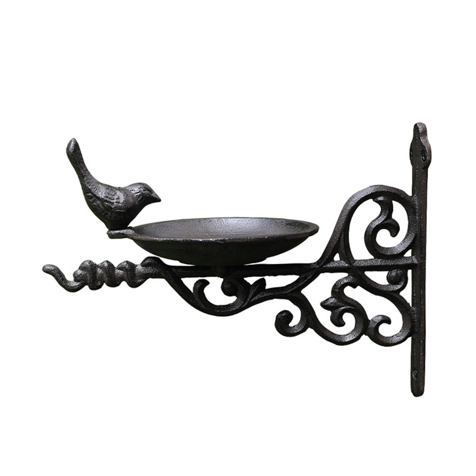 YWMJZEU Wall Mounted Bird Bath Bird Feeder Cast Iron Decor Easy to ...