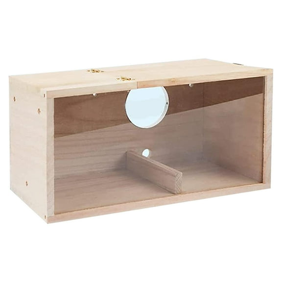 YWMJZEU Wooden Bird House Bluebird House Breeding Rustic DIY Paintable Chickadee Box for Left Opening