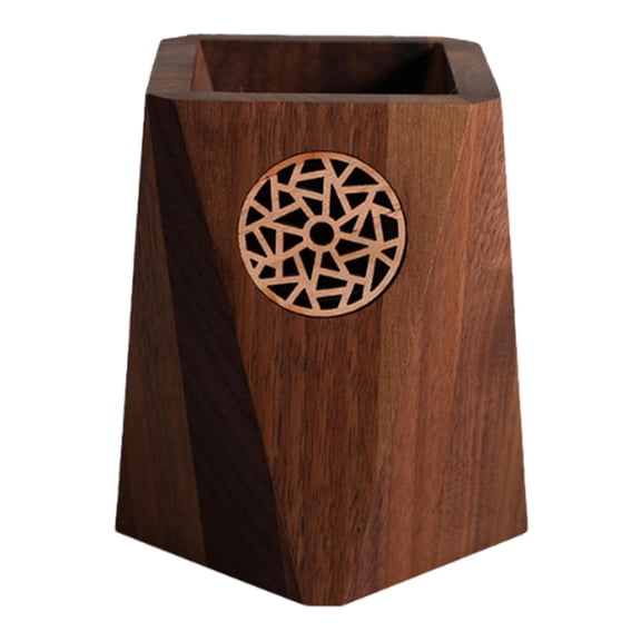 YWMJZEU Wooden Organizer Box for Pens And Makeup Brushes Multi-Functional Desk Accessory 7.5x10.5cm