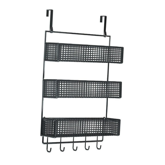 YWMJZEU over The Door Basket Organizer 3 Tier Hanging Storage Rack Modern Hanging Basket L black