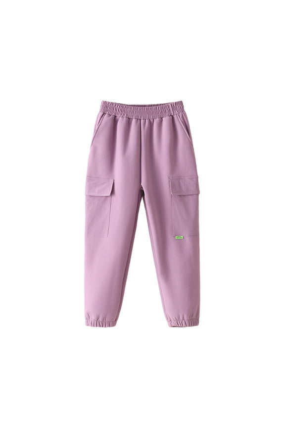 Boys Winter Cargo Pants Thermal Insulated Winter Pants for Kids Cold Weather Outdoor Play Comfortable Pink 13-16 Years