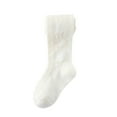 thumbnail image 1 of YWOAGH Breathable Girls Socks Tights For Summer With Elastic Waistband And Bow For Dress Shoes And Casual Wear White_01 0-1, 1 of 6