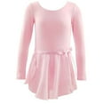 thumbnail image 1 of YWOAGH Girls Long Sleeve Dance Dress Ballet Leotard Two Piece for Performance Practice and Recital Girls Dresses for Season Pink 3-4 Years, 1 of 3