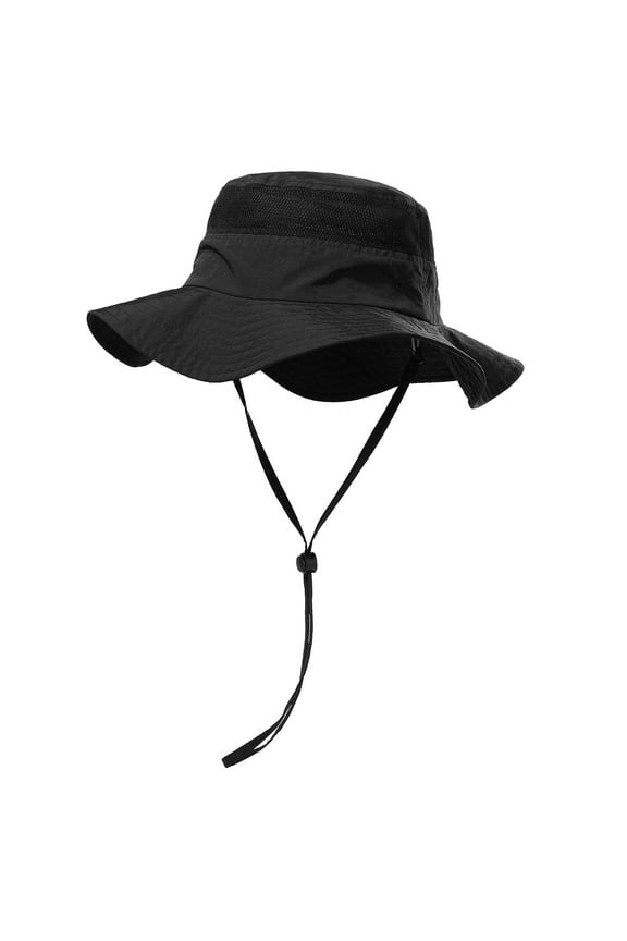 Kids Hats & Caps Summer Lightweight Adjustable Children's Sun Hat for Outdoor Activities and School Use Black One Size