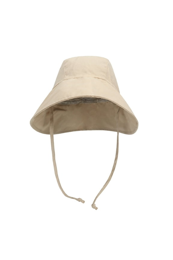 Kids Hats & Caps Toddler Bucket Hat Solid Cap Baby Sun Hat Wide Brim Outdoor Play for Boys and Girls Beige 12-24 Months