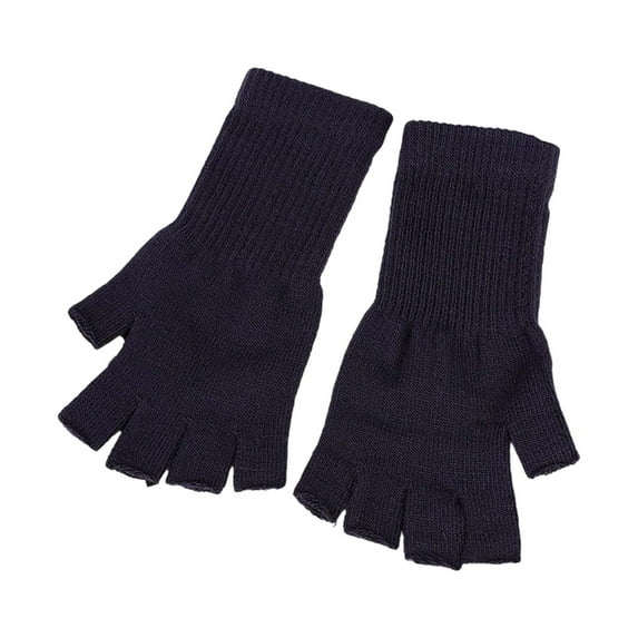 YWOAGH Kids Solid Color Fashionable Acrylic Long Sleeve Thermal Half Finger Mittens for Winter Outdoor Play Gy2_01 One Size