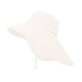 thumbnail image 1 of YWOAGH Kids Wide Brim Fisherman Sun Hat with Shawl Cover Lightweight Breathable Adjustable for Outdoor Beach Pool Summer Beige_04 One Size, 1 of 9