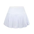 thumbnail image 1 of YWOAGH Summer Casual Pleated Tennis Skirts Kids A Line Skater Skirt Comfortable School Outdoor Play Solid Color Versatile -Exposure Sport Skort White 11-12 Years, 1 of 5