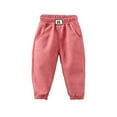 thumbnail image 1 of YWOAGH Toddler Boys Corduroy Pants Cargo Style Sweatpants Solid Elastic Waist Casual Long Trousers for Play Light Pink 4-5 Years, 1 of 3