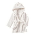 thumbnail image 1 of YWOAGH Toddler Girl Pajamas&nbsp;And Boys Hooded Robe Thickened Sleepwear and Bathrobe for Kids Suitable for Autumn and Winter Cozy for Ages 1 to 8 White 3-4 Years, 1 of 8