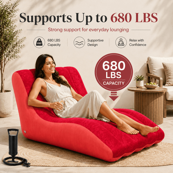 YWORVI Inflatable Sofa ,Outdoor Inflatable Lounge Chair for Patio, Backyard and Balcony, Curved Air Couch for Adults, Portable Lounger for Camping, Poolside and Indoor Relaxation.