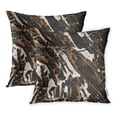 thumbnail image 1 of YWOTA Beige Abstract Black Brown Metal Marble Artistic Pillow Cases Cushion Cover 20x20 inch, 1 of 1