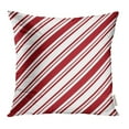thumbnail image 1 of YWOTA Candy Red White Diagonal Stripes Cane Abstract Candy Cane Christmas Classic Pillow Cases Cushion Cover 20x20 inch, 1 of 1