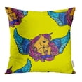 thumbnail image 1 of YWOTA Cute Unicorn with Wings Magic Flying Pegasus Fantasy Horse Myth Creature Dreaming Pillow Cases Cushion Cover 20x20 inch, 1 of 1