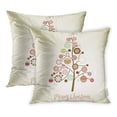 thumbnail image 1 of YWOTA Pink Xmas Beautiful Christmas Tree Green Holiday Ball Pillow Cases Cushion Cover 16x16 inch, 1 of 1